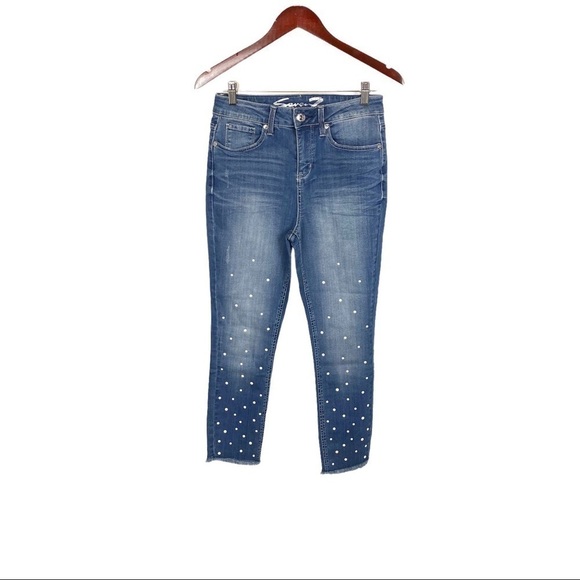 Seven7 Womens High Rise Ankle Skinny Jeans - Picture 1 of 7